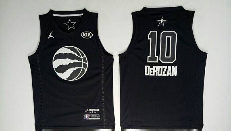 Men Toronto Raptors #10 Derozan Black 2108 All Stars NBA Jerseys